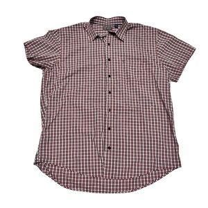 Arrow XL Plaid Short Sleeve Button Down Casual Collared Shirt Men Boys Work